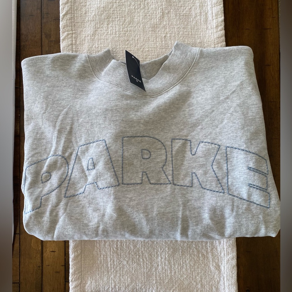 PARKE Light Gray Crewneck Sweater - Women's